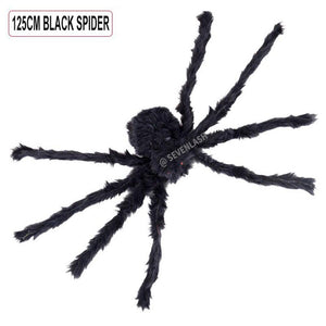 Halloween Decoration Simulation Spider Party Scene Arrangement/Props Plush Spider Web