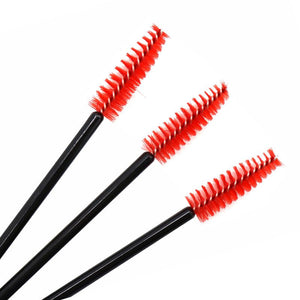 Eyelash Wands Brush With Black Stick 50 Pieces