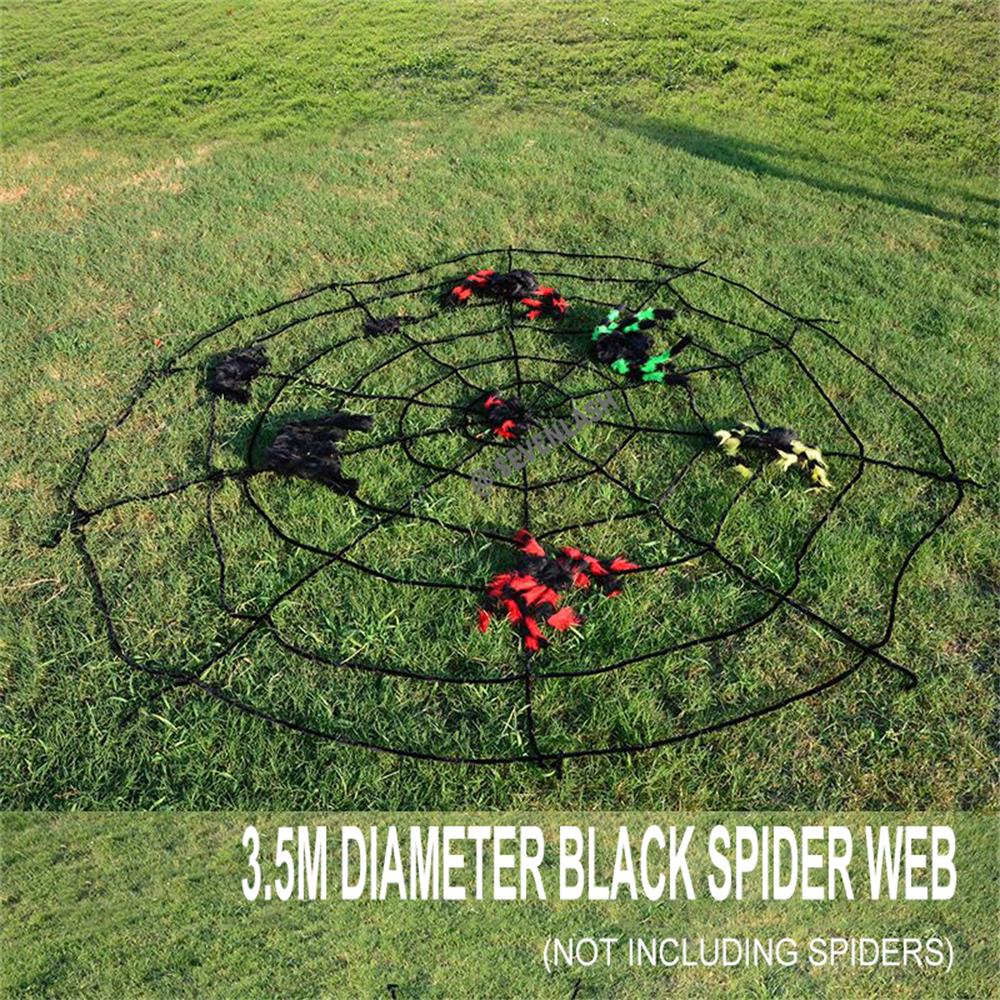 Halloween Decoration Simulation Spider Party Scene Arrangement/Props Plush Spider Web