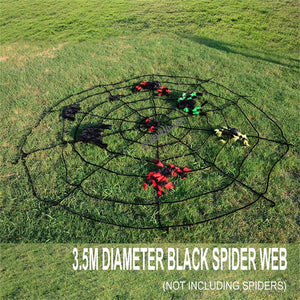 Halloween Decoration Simulation Spider Party Scene Arrangement/Props Plush Spider Web