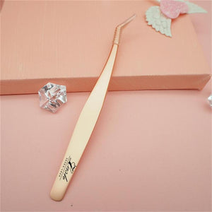 SR-02 Rose Gold Tweezers For EyeLash Extensions