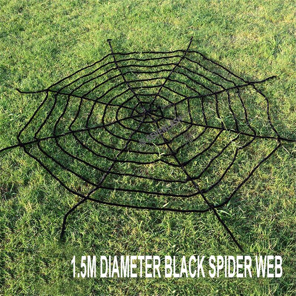 Halloween Decoration Simulation Spider Party Scene Arrangement/Props Plush Spider Web
