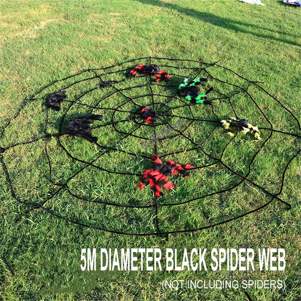 Halloween Decoration Simulation Spider Party Scene Arrangement/Props Plush Spider Web