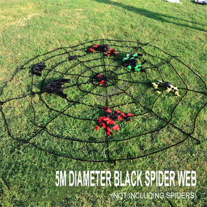 Halloween Decoration Simulation Spider Party Scene Arrangement/Props Plush Spider Web