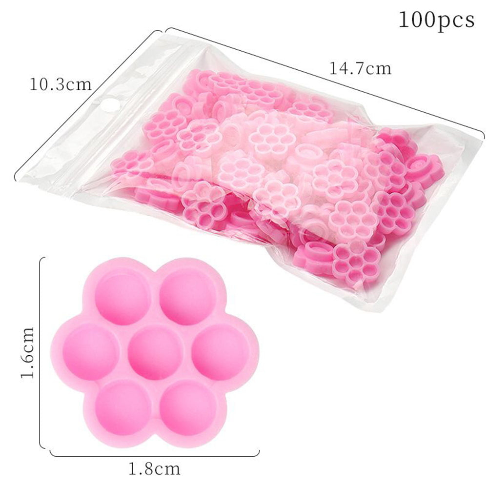 100 pcs Flower-Shaped Glue Cup