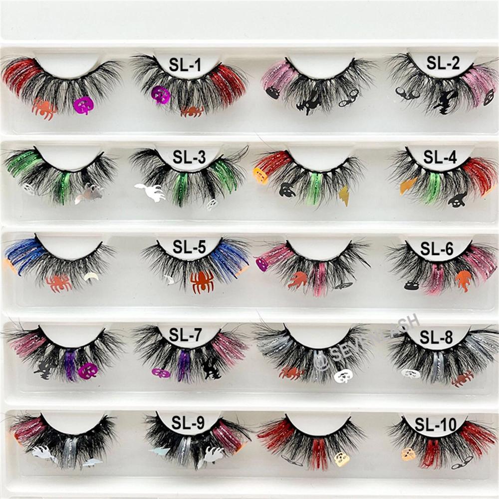Halloween 20MM Party/Stage/Festival Color Glitter Eyelashes