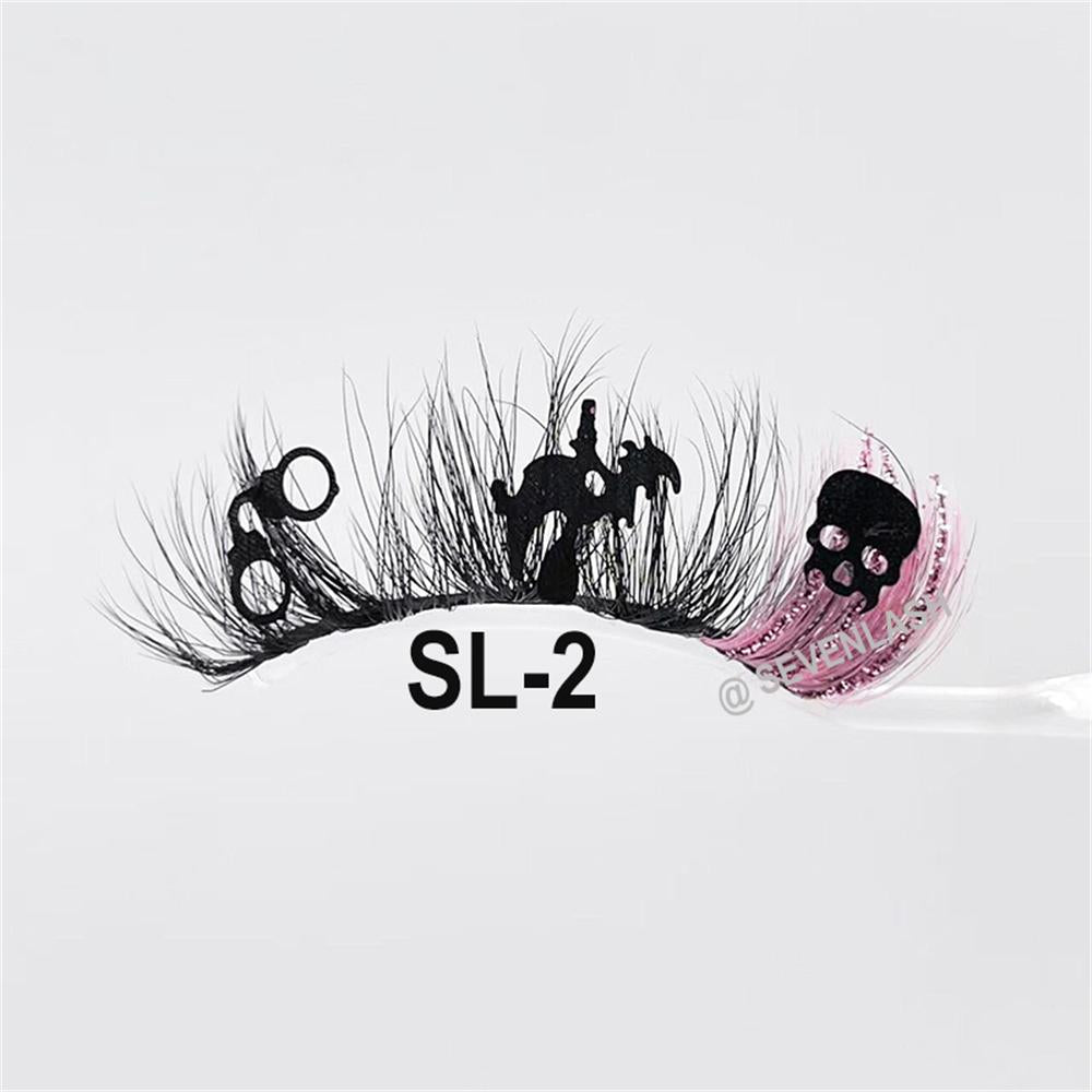 Halloween 20MM Party/Stage/Festival Color Glitter Eyelashes