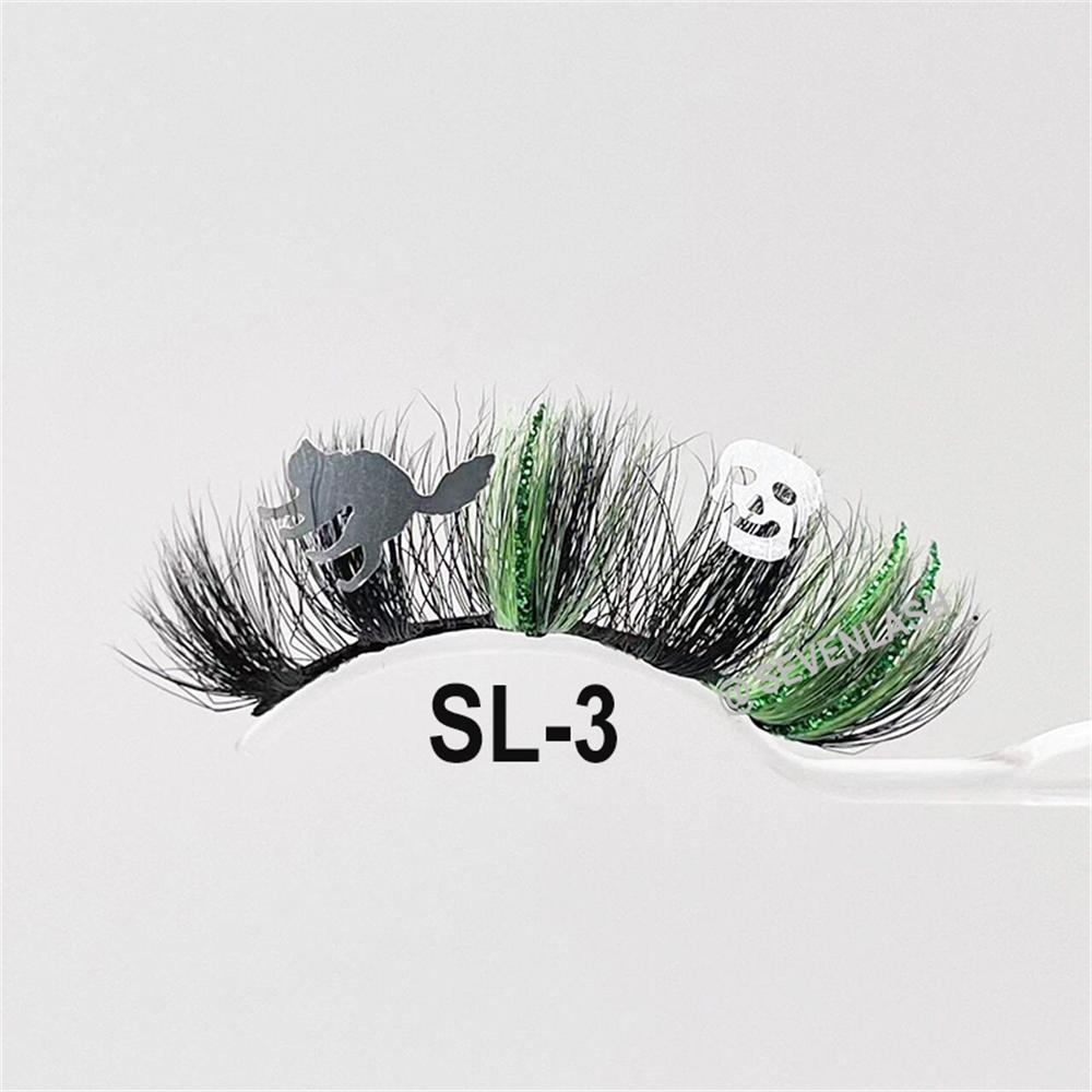 Halloween 20MM Party/Stage/Festival Color Glitter Eyelashes