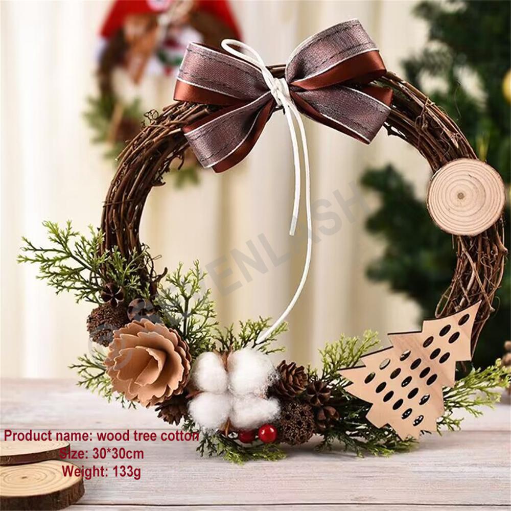 Christmas Decorations Wreath/Window Arrangement Door Hanging Rattan