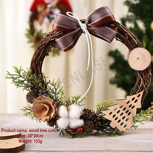Christmas Decorations Wreath/Window Arrangement Door Hanging Rattan