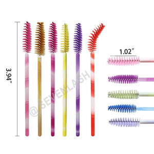 New Two-color Rod Eyelash Brush Colorful Rod Spiral Eyelash Brush