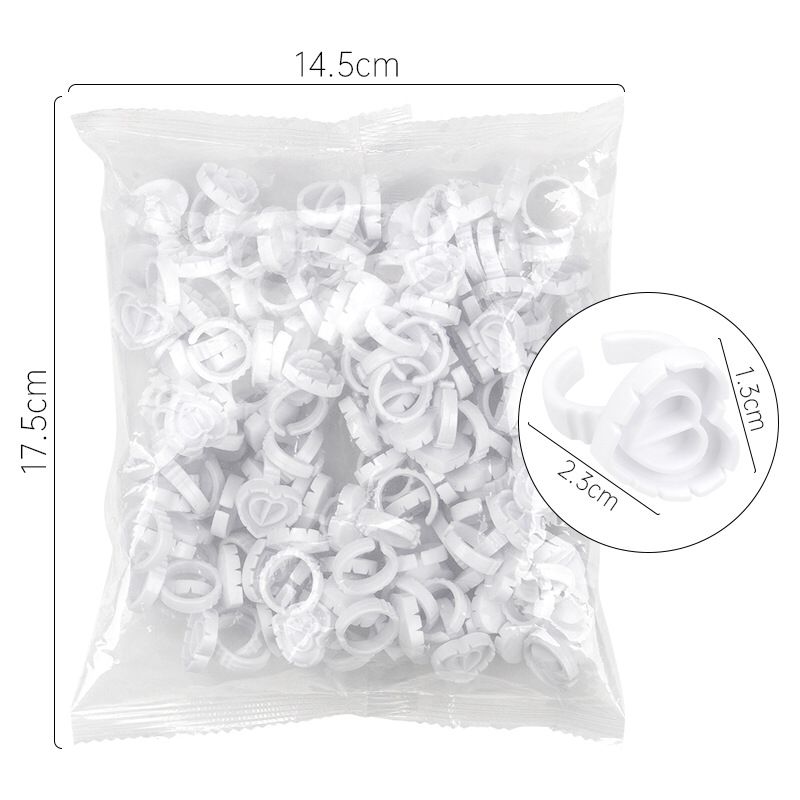 Double Heart-Shaped Lash Fan Blossom Glue Cup (100pcs/pack)