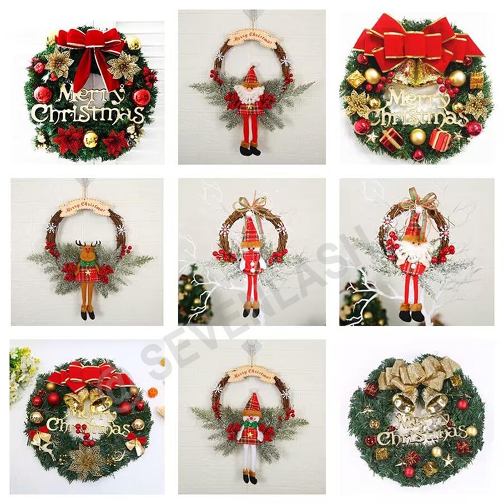 Christmas Decorations Wreath/Window Arrangement Door Hanging Rattan