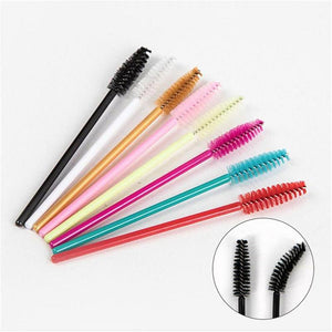 Colorful Eyelash Wands Brush 50 Pieces