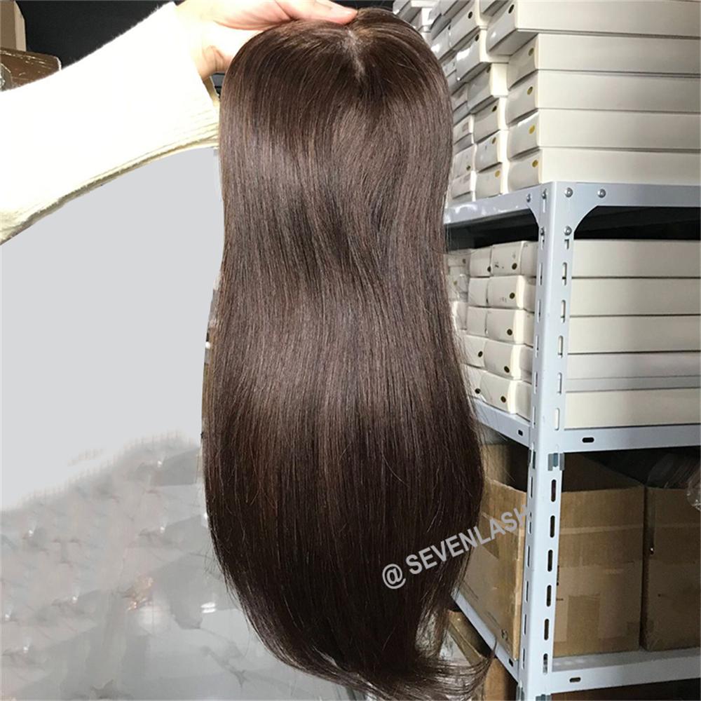 Real Hair Lady Hair Block Topper Reissue EMSKIN Machine Insert Jewish Style