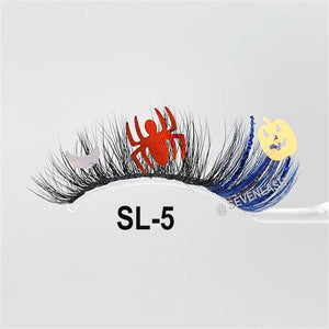 Halloween 20MM Party/Stage/Festival Color Glitter Eyelashes