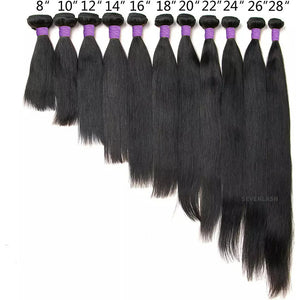 Brazilian Straight Hair Bundles 3 Pieces Straight Human Hair Bundles 7A 8-32 Inch Hair Extensions