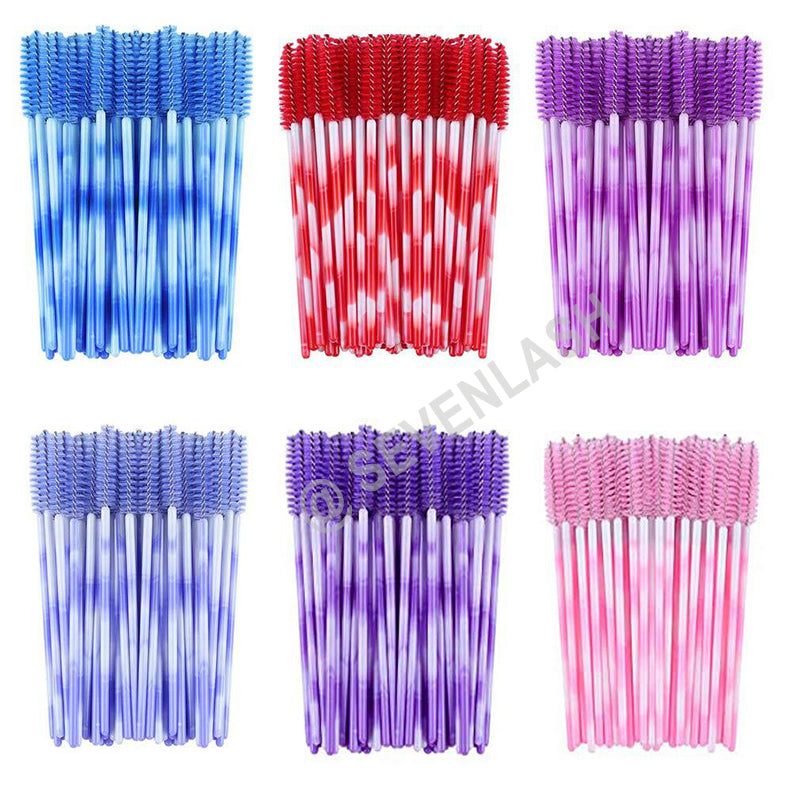 New Two-color Rod Eyelash Brush Colorful Rod Spiral Eyelash Brush