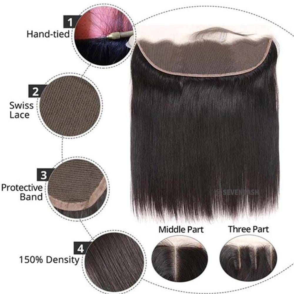 HD Lace 6X6 Closure Wig Straigth Human Hair 13X6 Front Wigs