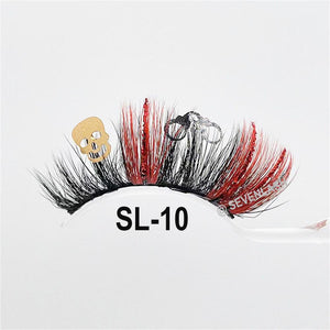 Halloween 20MM Party/Stage/Festival Color Glitter Eyelashes