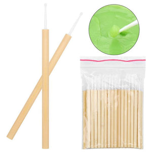 Bamboo Disposable Micro Brush Swabs (50 Pcs / Pack)