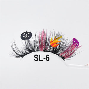 Halloween 20MM Party/Stage/Festival Color Glitter Eyelashes