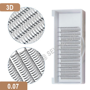 3D-6D Short Stem Premade Volume Fans Lashes (12 Rows)