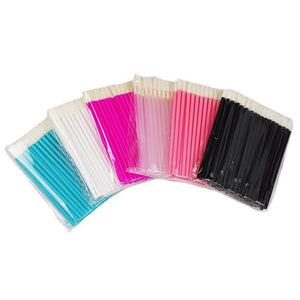 Colorful Lint Free Lip Eyelash Brush 50 pieces/pack