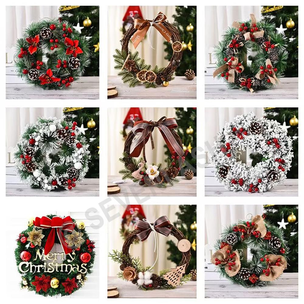 Christmas Decorations Wreath/Window Arrangement Door Hanging Rattan