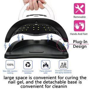 10s Fast Curing UV Nail Phototherapy Lamp with 66 LEDs Auto Sensor