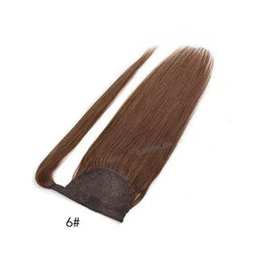 Straight Hair Wig Velcro Ponytail Hair Exte