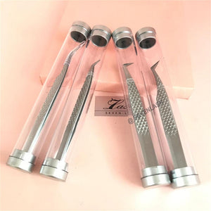 4 Sets Fiber Tip Tweezers For Eyelash Extensions