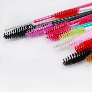 Colorful Eyelash Wands Brush 50 Pieces