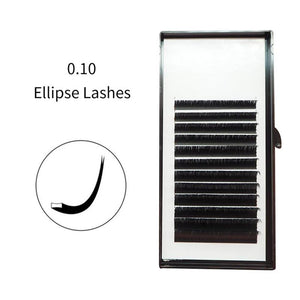 0.10mm Ellipse Flat Lashes 12 Rows