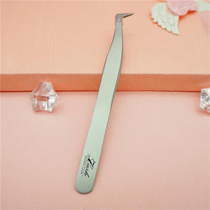 SN-02 Silver 7 Type Stainless Steel Tweezers For Lash Extension
