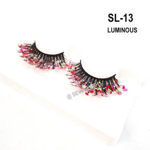 Color Luminous 3D Eyelashes/Glitter Sequins Thick Eyelashes