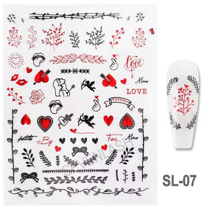 Valentines Day Nail Art Sticker Nail Art Accessories