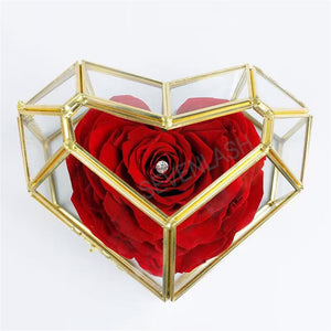 Preserved Flower Valentine's Day Heart-shaped Gift Box