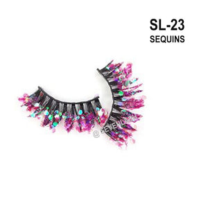 Color Luminous 3D Eyelashes/Glitter Sequins Thick Eyelashes