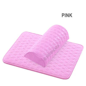 Leather Soft Salon Nail Hand Rest Cushion Hand Holder (Include Mat)