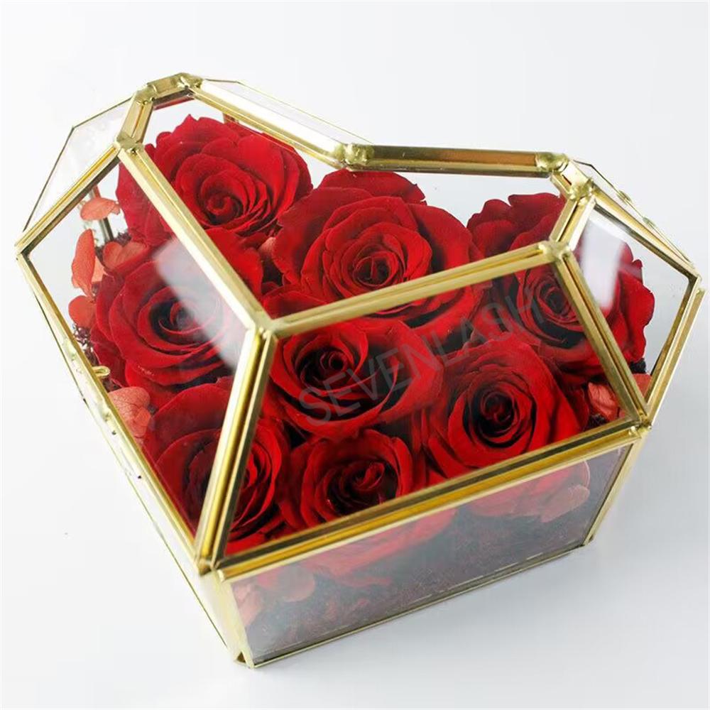 Preserved Flower Valentine's Day Heart-shaped Gift Box