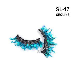 Color Luminous 3D Eyelashes/Glitter Sequins Thick Eyelashes