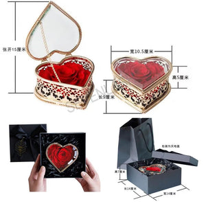 Preserved Flower Valentine's Day Heart-shaped Gift Box