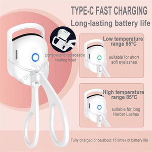 Heated Eyelash Curler USB Electric Eyelash Curler with Eyelash Separator