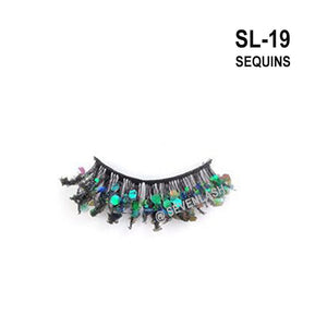 Color Luminous 3D Eyelashes/Glitter Sequins Thick Eyelashes