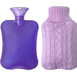 SEVENLASH Rubber Hot Water Bottle with Cover Knitted 2 Liter