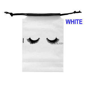 Eyelash Pattern Lash Aftercare Drawstring Cosmetic Pouch Bags