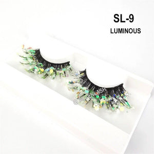 Color Luminous 3D Eyelashes/Glitter Sequins Thick Eyelashes