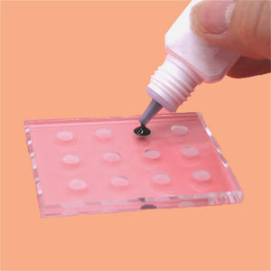 12 Glue Drops Crystal Lash Round- Shaped Glue Holder