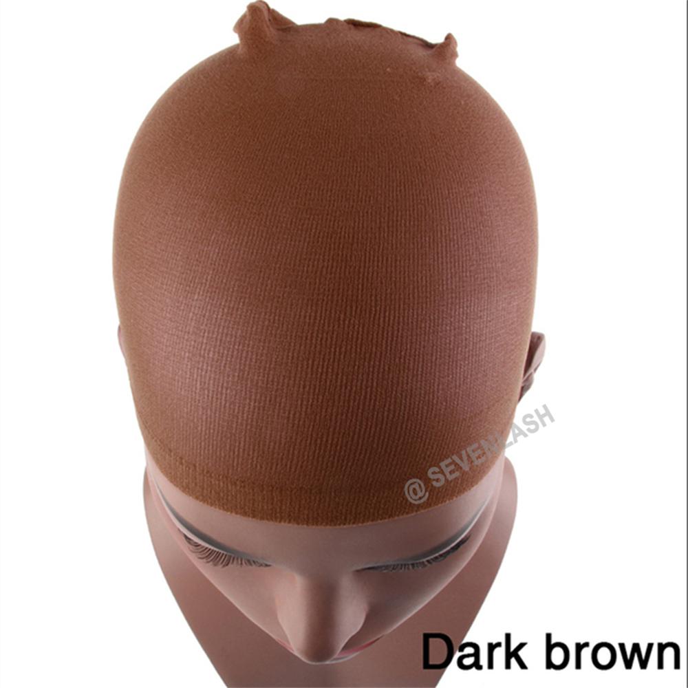 10Pcs High Quality Wig Cap Brown Stocking Cap To Christmas Cosplay Wig Caps Stocking Elastic Liner Mesh For Making Wigs